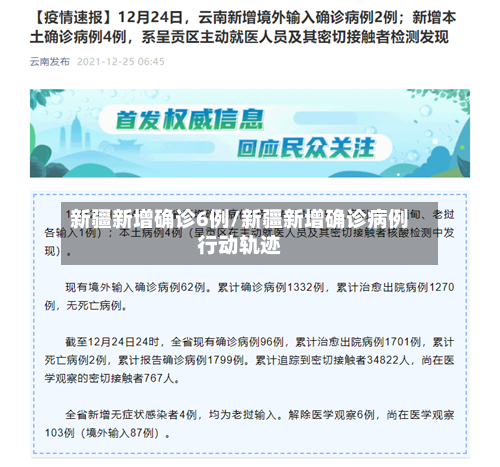 新疆新增确诊6例/新疆新增确诊病例行动轨迹