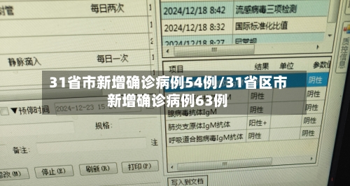 31省市新增确诊病例54例/31省区市新增确诊病例63例